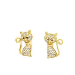 Aretes Gatitos Golden Glow