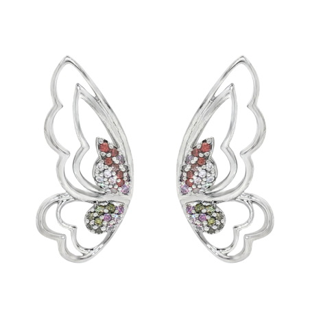 Arete Alas de Mariposa colorida