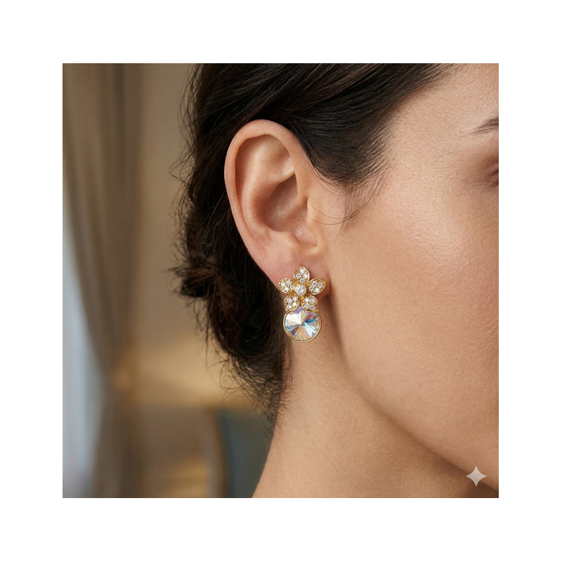 Arete Flor Resplandor Tornasol