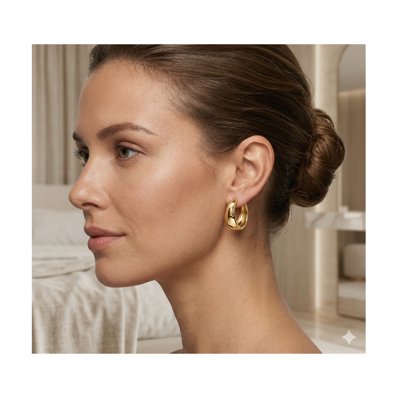 Argolla lisa baño oro 14k