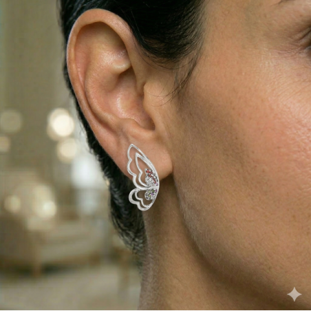 Arete Alas de Mariposa colorida