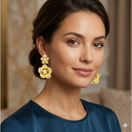 Aretes Maxi Flor Lisa
