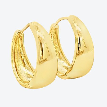 Argolla lisa baño oro 14k